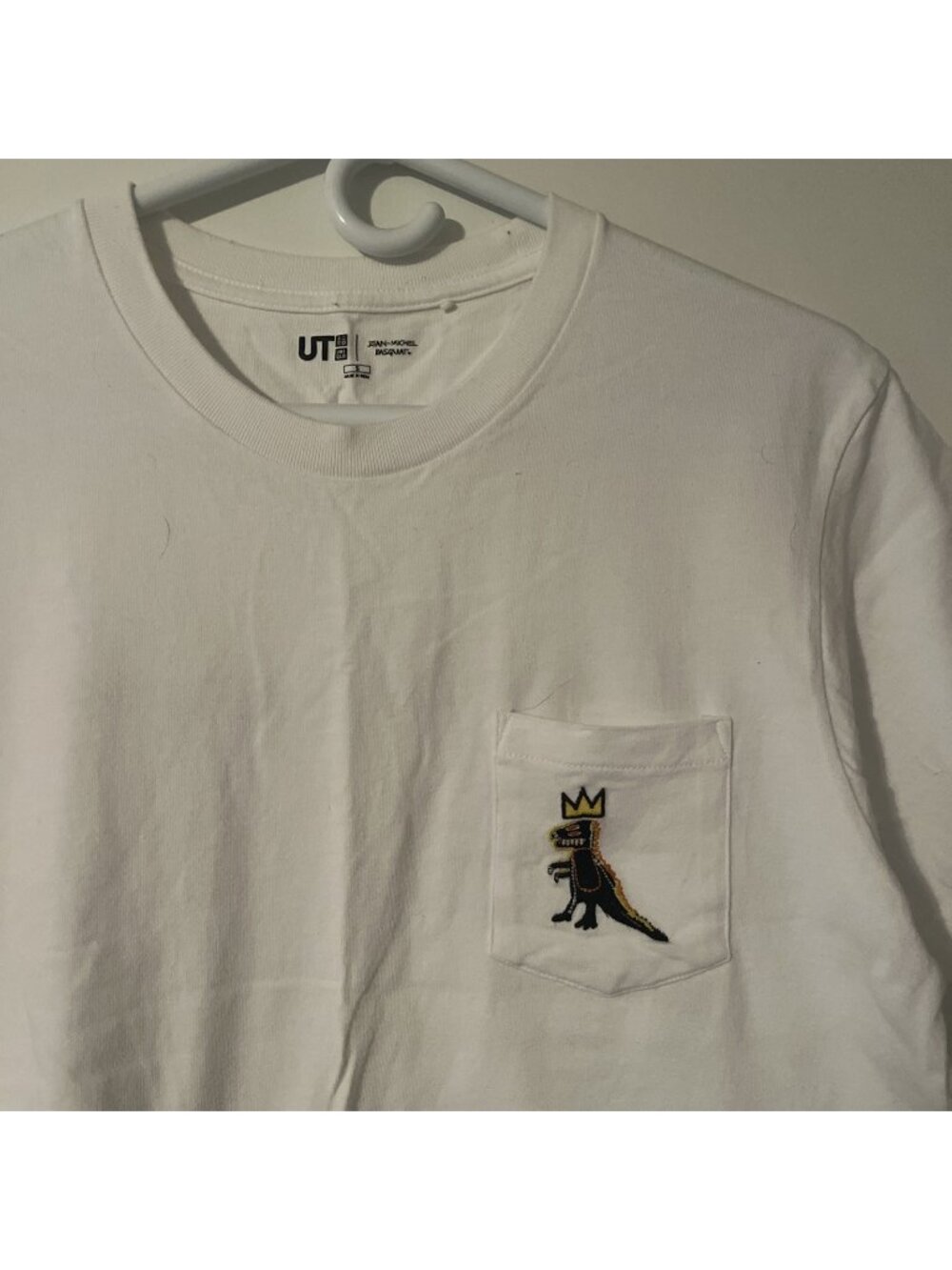 Y2K Uniqlo Jean Michel Basquiat Art Rare Retro T-Shirt Hype size S color white